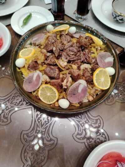 cooking traditional food in Samarkand with local people