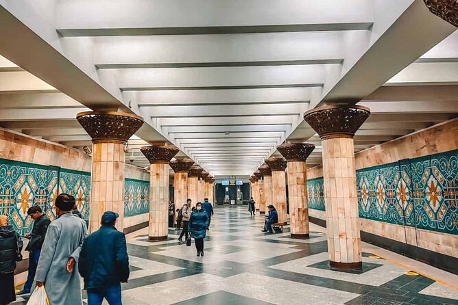 Tashkent Soviet Architecture (Modernism) and Subway station tour. - Starting at Hotel Uzbekistan and Amir Temur Square