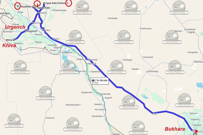 Transfer from Khiva to Bukhara by Fortresses - Is $299 a fair price for up to three?