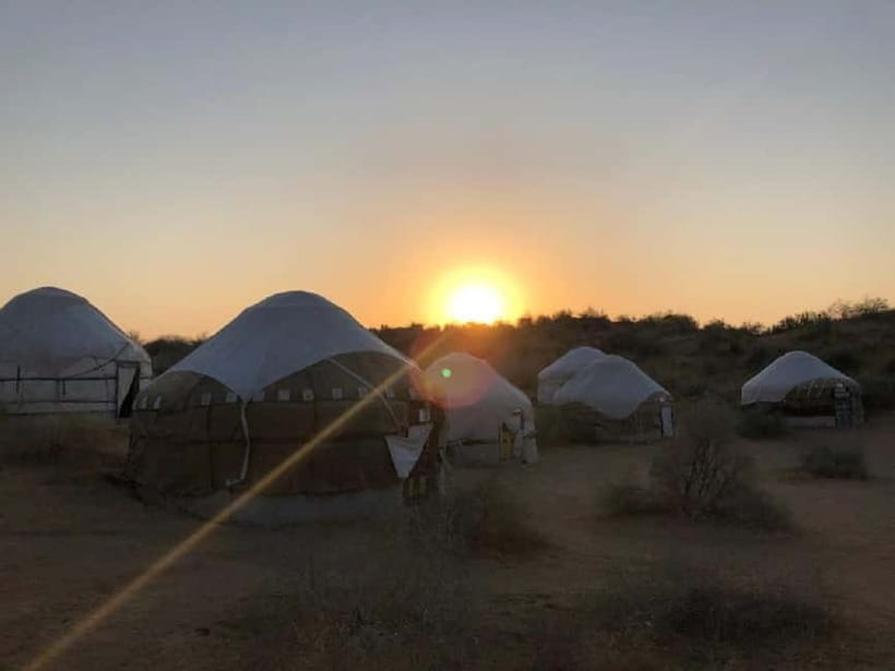Yurt Camp Tour with Night from Bukhara - The yurt camp at sunset